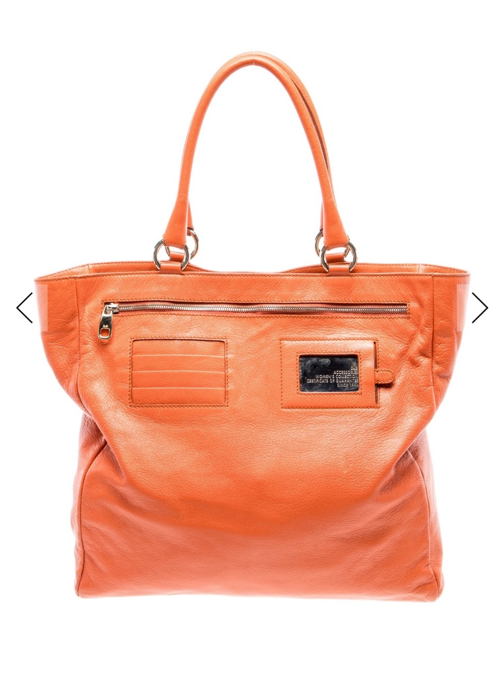 Dolce & Gabbana Orange Leather Tote Bag